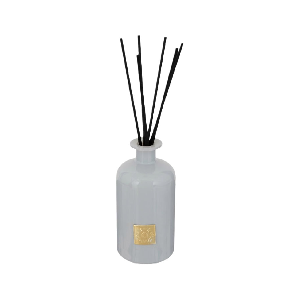 Elegant White Ceramic Reed Diffuser with Black Sticks - Premium Fragrance Decor