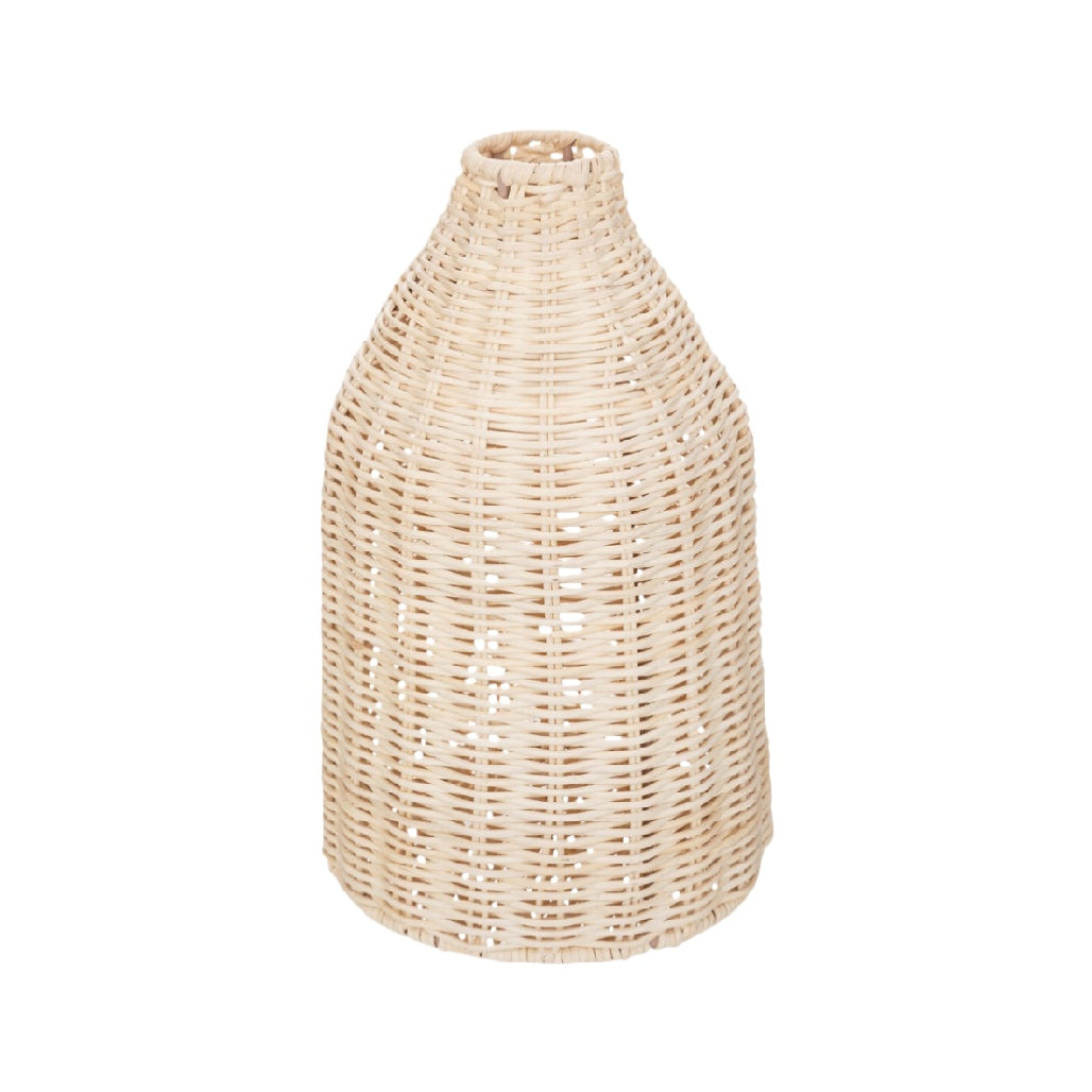 Handwoven Bamboo Decorative Vase - Natural Finish, Unique Design