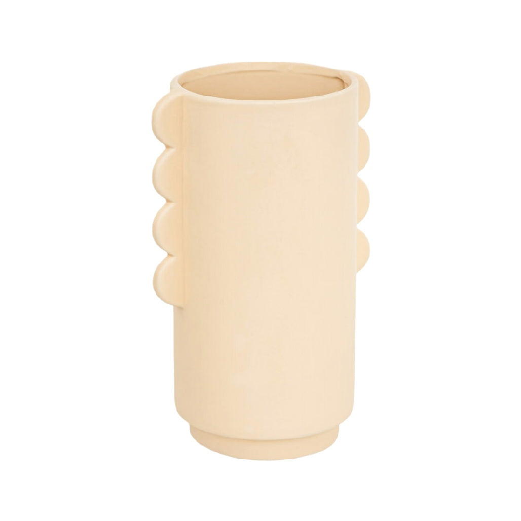 Modern Textured Ceramic Vase - Elegant Neutral Design