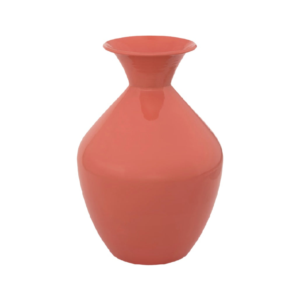 Coral Ceramic Vase - Elegant Decorative Flower Holder